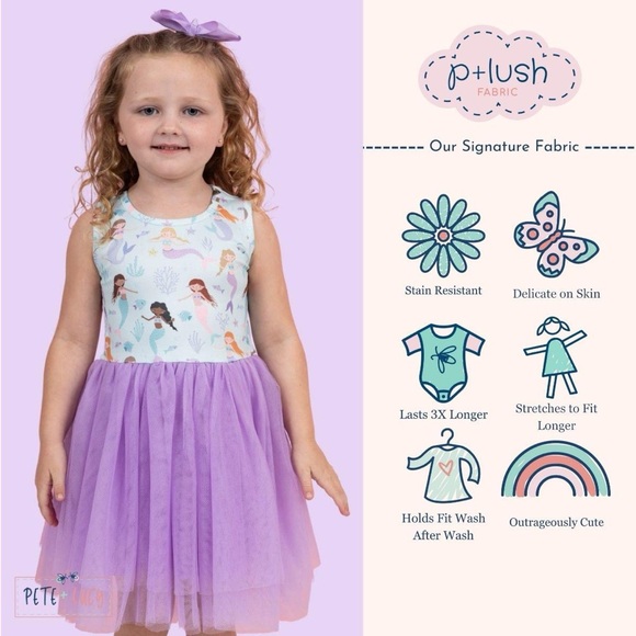 Infant girl 0-6 months sleeveless mermaid tulle dress - Picture 2 of 9